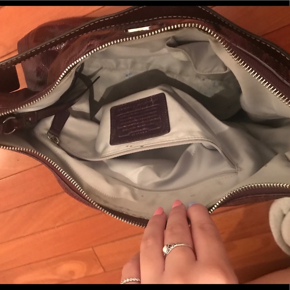 COACH dark purple bag - Picture 3 of 4